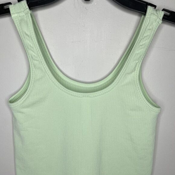 ATHLETA Tank Womens XXS Celery Green Ribbed Sleeveless Athletic Top Stretch - Picture 5 of 8